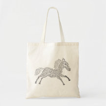 World Word Zebra-Tasche