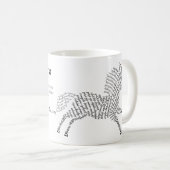 World Word Zebra-Tasse Kaffeetasse (VorderseiteRechts)
