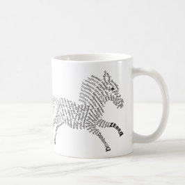 World Word Zebra-Tasse Kaffeetasse
