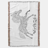 World Word Zebra Throw Blanket Decke (Vorderseite Vertikal)
