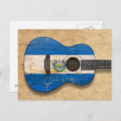 Worldal El Salvador Flag Acoustic Guitar Postkarte (Vorne/Hinten)