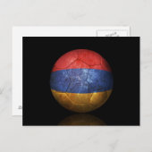 Worldan Armenian Flag Fußball-Fußball-Ball Postkarte (Vorne/Hinten)
