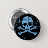 WorldBlue Skull und Crossbones Button (Vorne & Hinten)