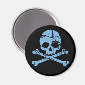WorldBlue Skull und Crossbones Magnet (Vorderseite/Rückseite)
