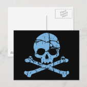 WorldBlue Skull und Crossbones Postkarte (Vorne/Hinten)