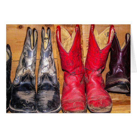 Worldcowboy Boots Grußkarte (Vorderseite (Horizontal))