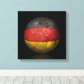 WorldGerman Flag Football Soccer Ball Leinwanddruck (Insitu (Holzboden))