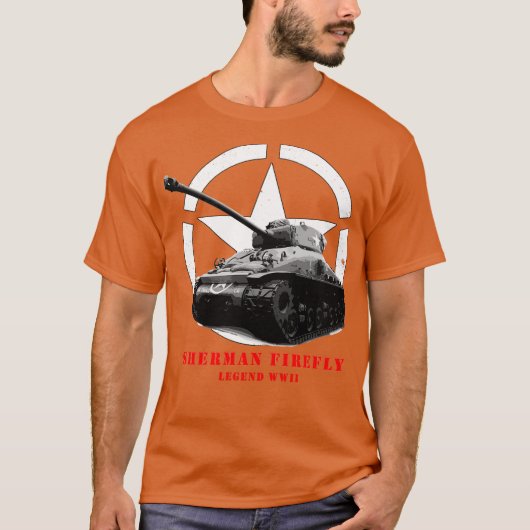 WorldII M4 Sherman Firefly Panzer T-Shirt (Vorderseite)