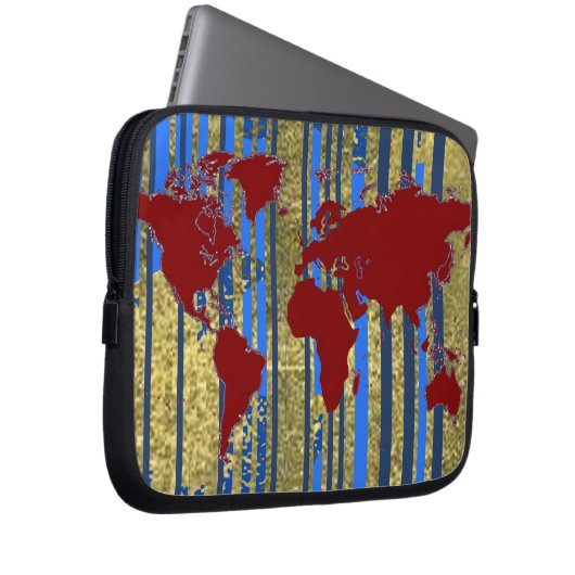 Worldmap Laptopschutzhülle (Vorne Rechts)