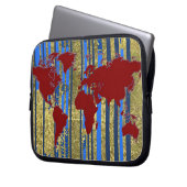 Worldmap Laptopschutzhülle (Vorderseite Links)