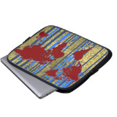 Worldmap Laptopschutzhülle (Vorne Knopf)