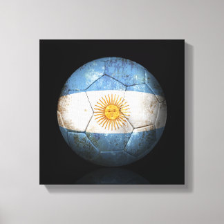 Worldof argentinische Flag Football Soccer Ball Leinwanddruck