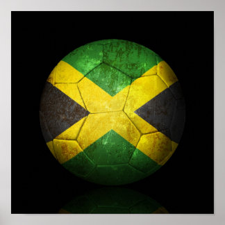 Worldof Jamaican Flag Football Soccer Ball Poster