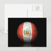 Worldof Peruvian Flag Football Soccer Ball Postkarte (Vorne/Hinten)