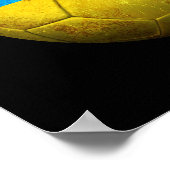 Worldof Ukrainian Flag Football Soccer Ball Poster (Ecke)