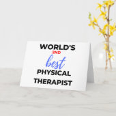 World's 2nd Best Physical Therapist 2 Karte (Gelbe Blume)