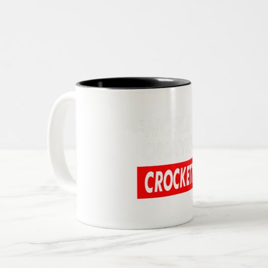 Worlds abest Crockett Zweifarbige Tasse (Vorderseite Links)