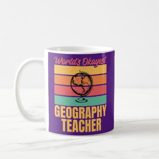 Worlds abstimmen est Geography Teacher Kaffeetasse (Links)