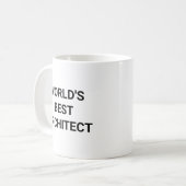 Worlds Best Architect Funny Career Coworker Gift Kaffeetasse (Vorderseite Links)