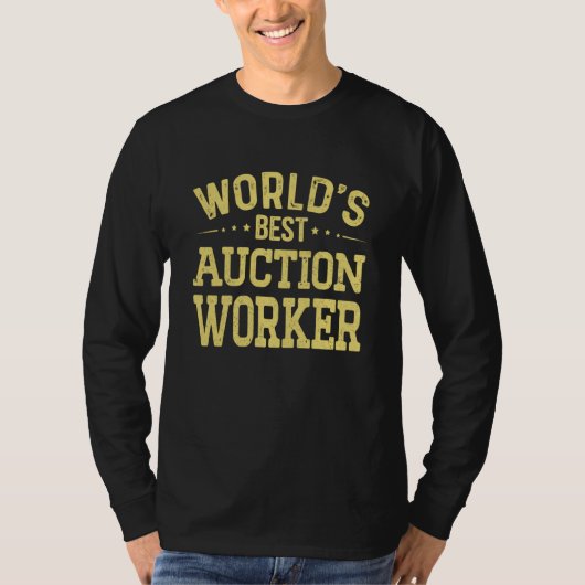 World's Best Auction Worker Job Title Auction Work T-Shirt (Vorderseite)
