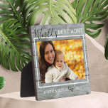 World's Best Aunt Custom Foto Rustic Gray Wood Fotoplatte<br><div class="desc">Ein einfaches und unvergessliches Geschenk für die neue Tante personalisiert mit ihrem Lieblings-Foto mit Nichte oder Neffe.</div>