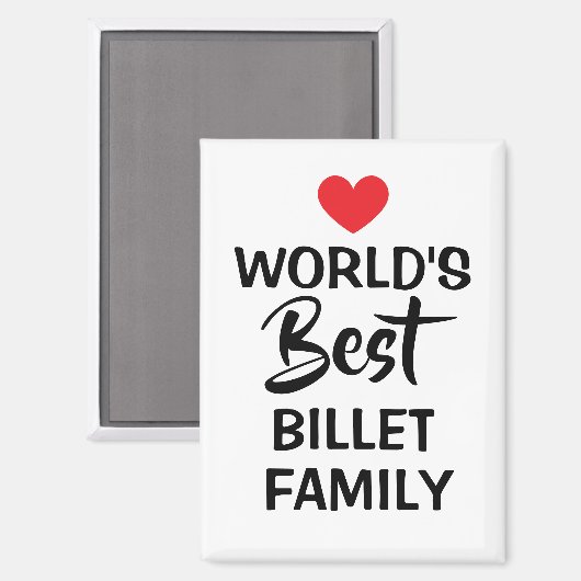 World's Best Billet Family Decorative Magnet (Vorderseite/Rückseite)