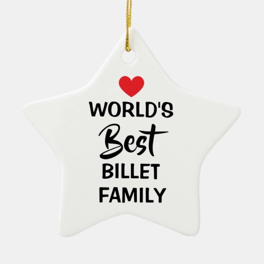 World's Best Billet Family Hanging Ornament (Vorne)