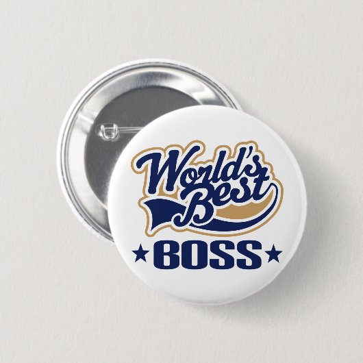 Worlds Best Boss Button (Vorne & Hinten)