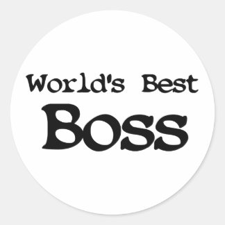 Worlds Best Boss Runder Aufkleber
