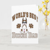 World's Best Boxer Dad Karte (Gelbe Blume)