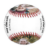 Worlds Best Boyfriend | 2 FotoCollage Einzigartig Baseball (Rückseite)