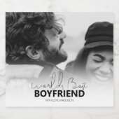 Worlds Best Boyfriend Bierflaschenetikett (Einzelnes Label)