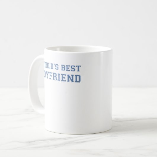 Worlds Best Boyfriend Kaffeetasse (Vorderseite Links)
