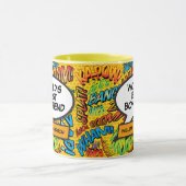 World's Best Boyfriend Name Comic Book Fun Retro Tasse (Zentrum)