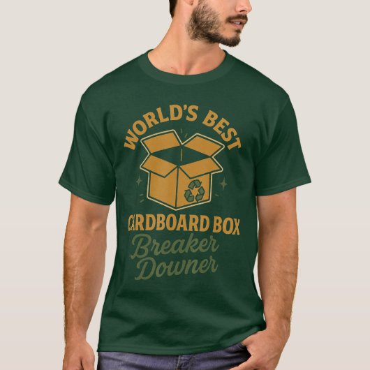 Worlds Best Cardboard Box Breaker Downer Funny Eco T-Shirt (Vorderseite)
