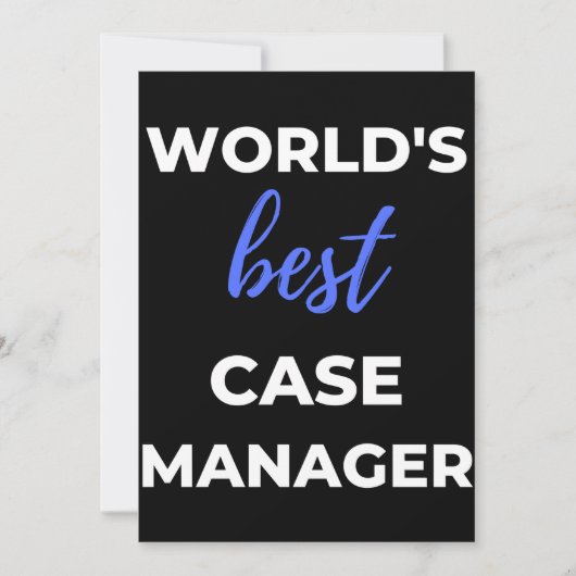World's Best Case Manager Dankeskarte (Vorderseite)