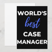 World's Best Case Manager Dankeskarte (Vorne/Hinten)