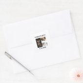 World's Best Cat Dad Custom Name Gift Quadratischer Aufkleber (Umschlag)