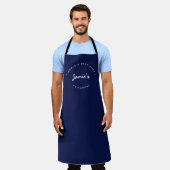 World's Best Chef Modern Navy blue Personalized  Schürze (Getragen)