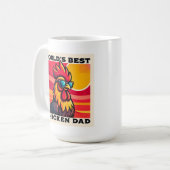 World's Best Chicken Dad Funny Rooster Father  Kaffeetasse (Vorderseite Links)