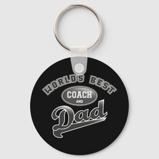 World's Best Coach & Dad Schlüsselanhänger (Vorderseite)