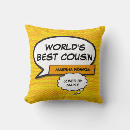 World's Best Cousin Fun Modernes Cooles Comic Kissen
