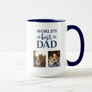 World's Best Dad 2 photo collage coffe Mug Tasse