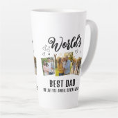 World's Best Dad Custom 3 Photo Collage Milchtasse (Rechte Ecke)