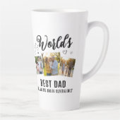 World's Best Dad Custom 3 Photo Collage Milchtasse (Rechts)