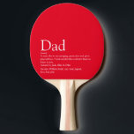 World's Best Dad Daddy Father Definition Red Tischtennis Schläger<br><div class="desc">Personalise the definition for your special dad,  father or daddy to create a unique gift for Father's day,  birthdays,  Christmas or any day you want to show how much he means to you. A perfect way to show him how amazing he is every day. Designed by Thisisnotme©</div>