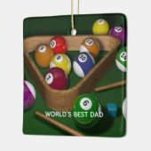 World's Best Dad, game of billiards, Keramikornament (Links)
