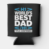 World's Best Dad H1 HTML Code Drink Dosenkühler (Vorderseite)
