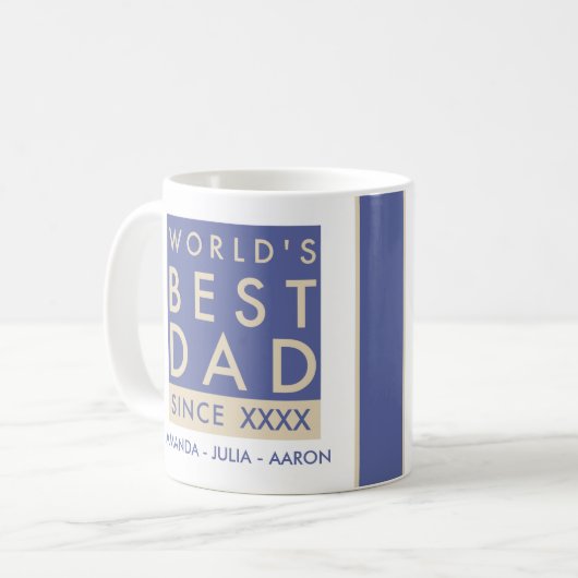 Worlds Best dad Kaffeetasse (Vorderseite Links)