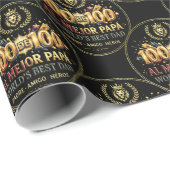 World's Best Dad / Papel de Regalo Geschenkpapier (Rolleneckpunkt)